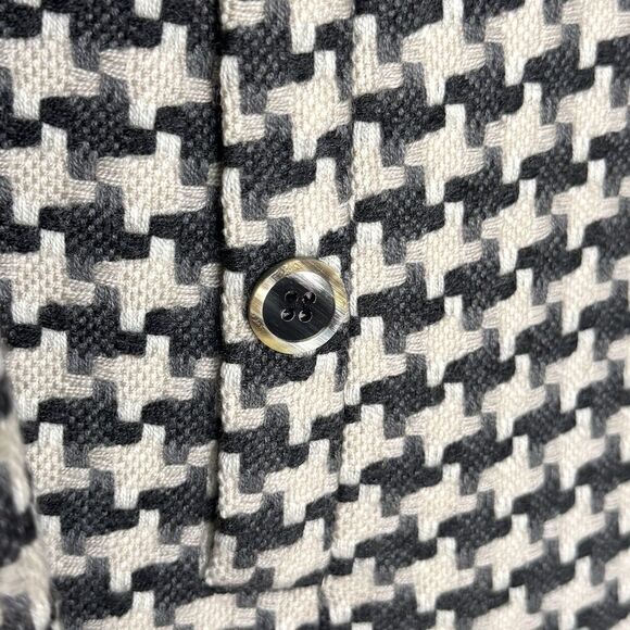 Nina McLemore Jacket Womens 6 Houndstooth Wool Silk Lined Classic Made in USA - Picture 5 of 8
